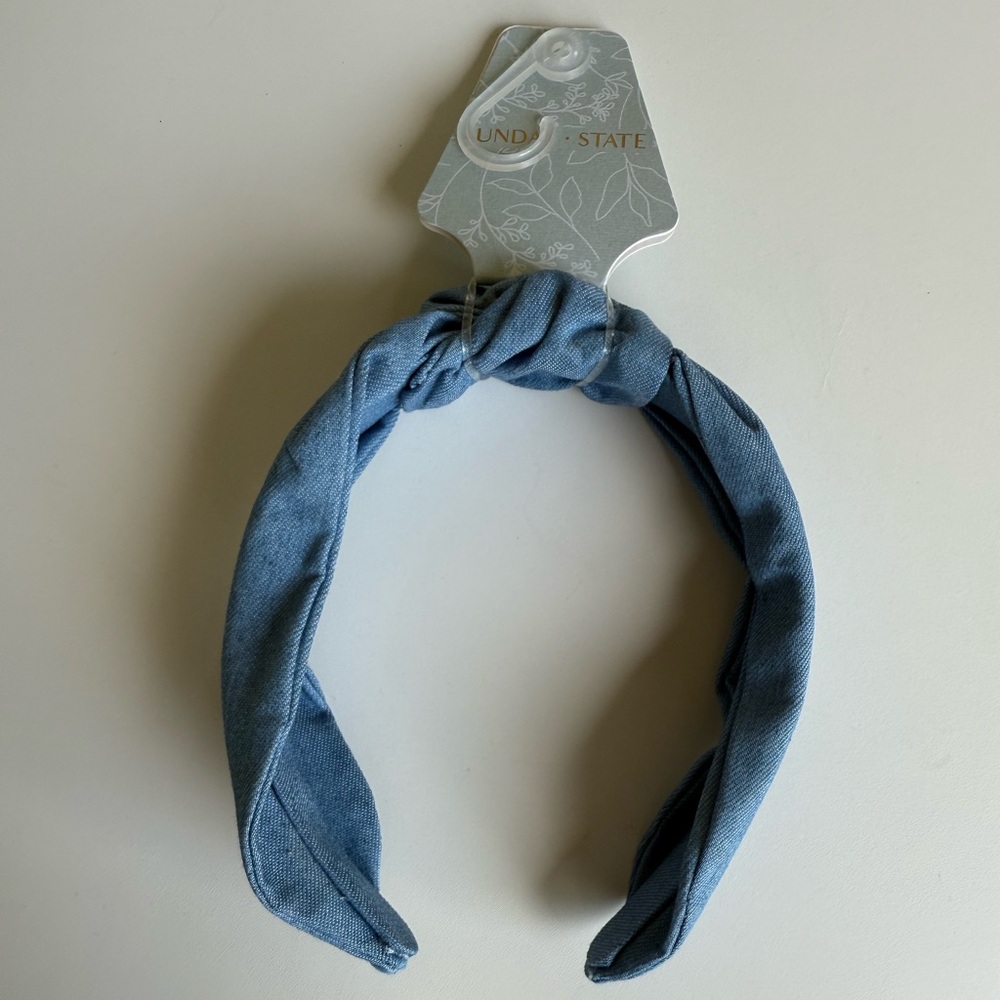 Denim Blue Knotted Headband! - Picture 5 of 7